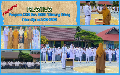 Pelantikan Pengurus OSIS Baru SMKN 1 Gunung Talang Tahun Ajaran 2025–2026